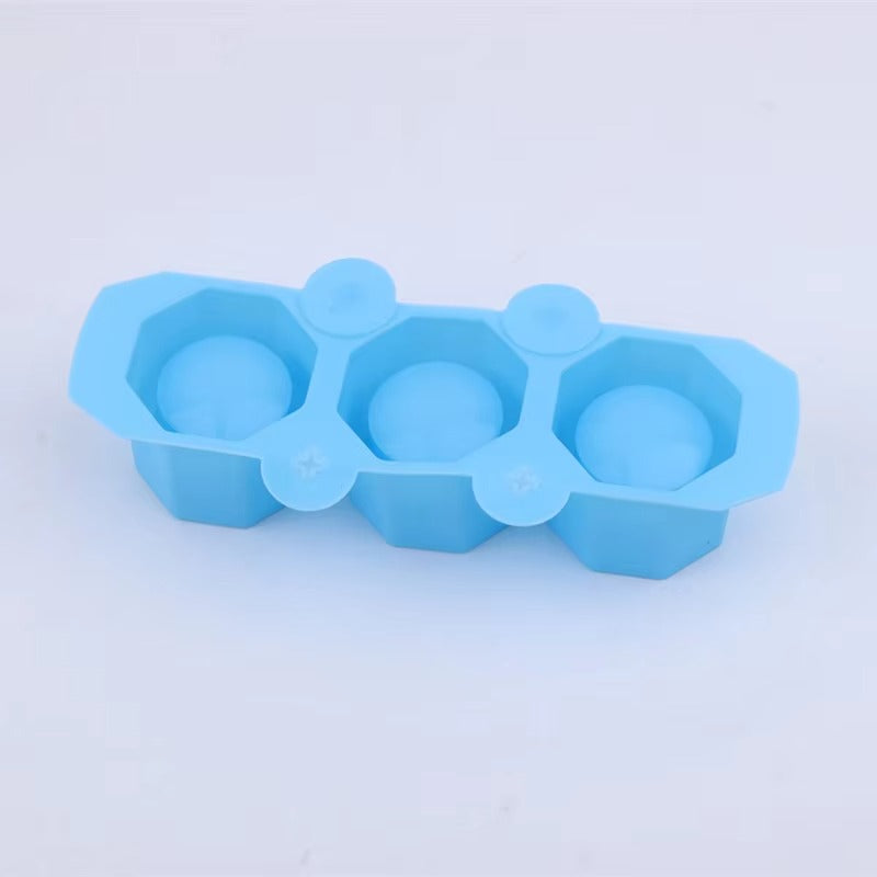 3 Holes Round Geometric Polygonal Concrete Silicone Flowerpot Mold Cactus Cement Pot DIY Clay Craft Bottle Mould Decoration