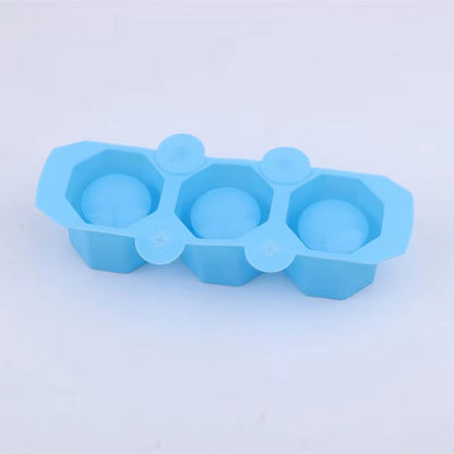 3 Holes Round Geometric Polygonal Concrete Silicone Flowerpot Mold Cactus Cement Pot DIY Clay Craft Bottle Mould Decoration