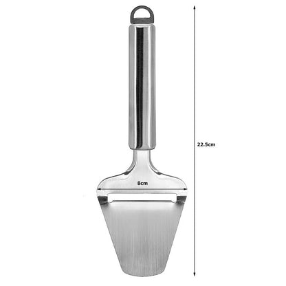 LMETJMA Stainless Steel Cheese Slicer Heavy Duty Plane Cheese Cutter Non-Stick Cheese Slicer Knife Server KC0331