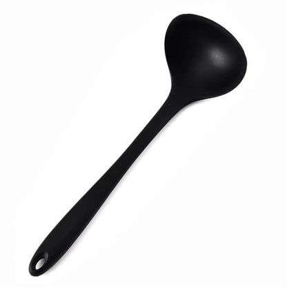 Venlohome Non-stick Silicone Ladle Soup Spoon Curved Handle