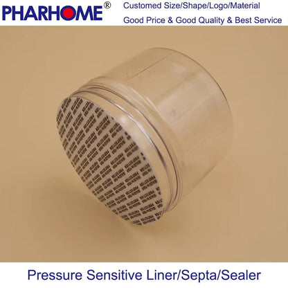 Self-Adhesive Pressure Sensitive Sealer Cap Liners Jar Bottle Foam closure with glue, gasket, septa,Self-stiker