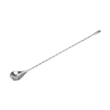 HILIFE 30/40cm Stainless Steel Stir Bar Spoon Mixing Ounces Cocktail Spoon Spiral Pattern Bartender Tools Teadrop Spoon Bar Tool