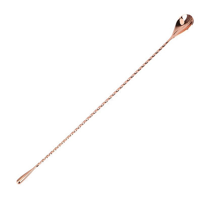 HILIFE 30/40cm Stainless Steel Stir Bar Spoon Mixing Ounces Cocktail Spoon Spiral Pattern Bartender Tools Teadrop Spoon Bar Tool