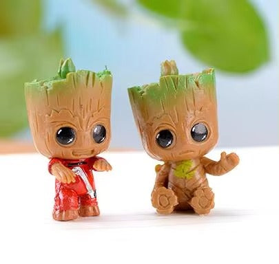 4pcs/set Marvel Guardians of The Galaxy Avengers Tiny groot Cute Baby Tree Man Model Figure Toys 5cm