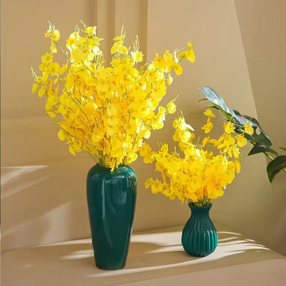 Yellow Simulation Flower Dancing Orchid Decoration Fake Flower