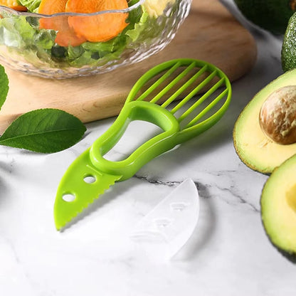 JJYY 3 In 1 Avocado Slicer Shea Corer Butter Fruit Peeler Cutter Pulp Separator Plastic Knife Kitchen Vegetable Tools