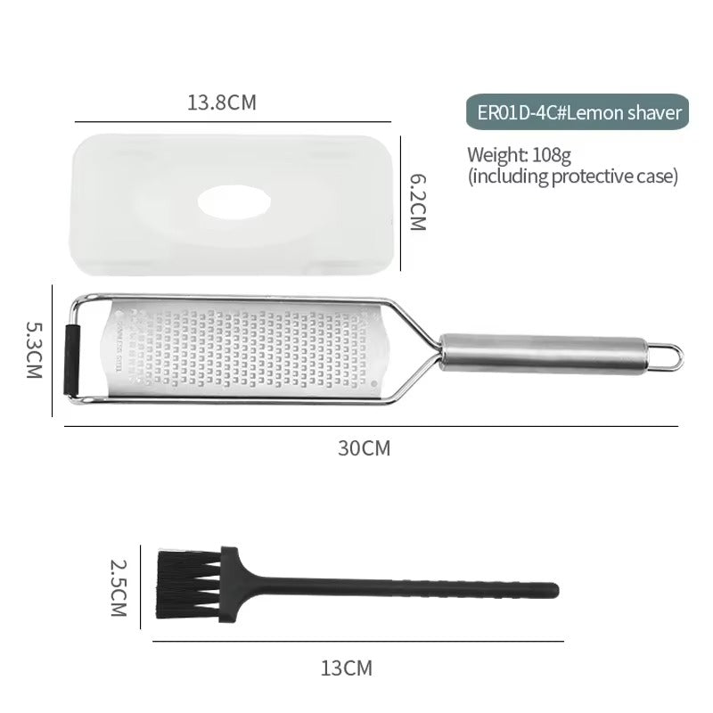 304 Stainless Steel Tube Handle Cheese Grater Lemon Grater Shredder Kitchen Cheese Grater Kitchen Gadgets