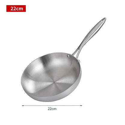 304 Stainless Steel Frying Pan, NonStick Pan Fried Steak Pot Uncoated Cookware