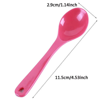 12pcs/Set Round Soup Spoon Tableware Randomly Colored Soup Rice scoop Multi-purpose Restaurant Household Kitchenware Supplies