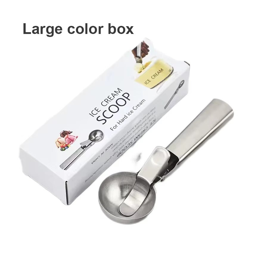 Stainless Steel Dual-purpose Ice Cream Scoop Ice Cream Scooper Multifunctional Fruit Scoop Kitchen Supplies
