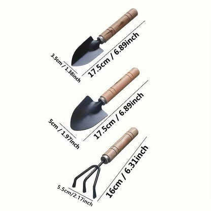 3pcsset, Garden Tool Set Rake Tip Shovel