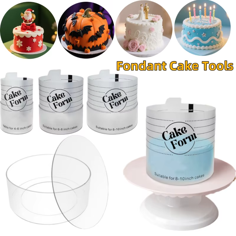 Adjustable Round Cake Ring Mold Retractable Fondant Tools Mousse Cake Ring Acrylic Circle Baking Ring Cake Tools