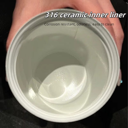 500ML Ceramic Thermo Cafe Coffee Mug Car Thermos Mug LeakProof Travel Thermo Cup for Tea Water Coffee Insulated Cup Drinkware