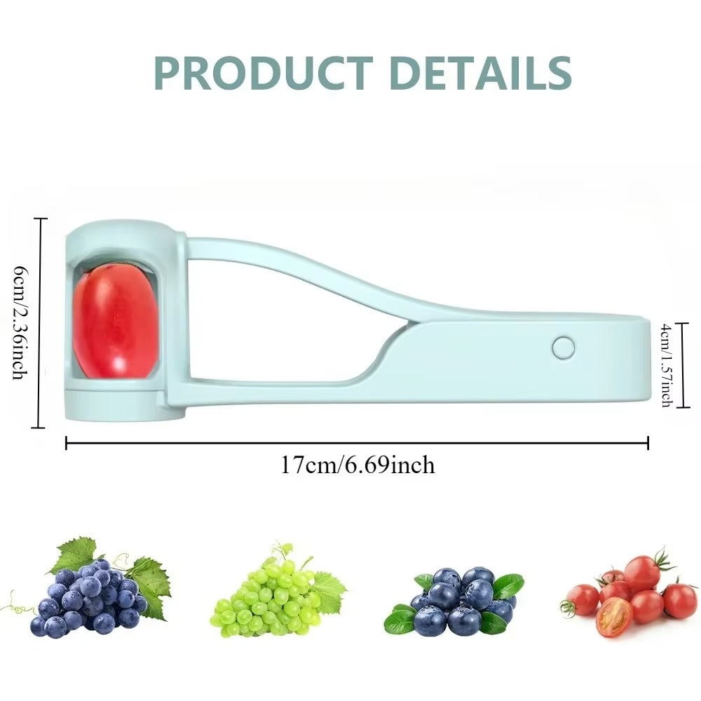 Grape Slicer, Grape Cherry Tomato Strawberry Cutter, Suitable for Vegetable, Fruit Salad, Stainless Steel Kitchen Small Tool