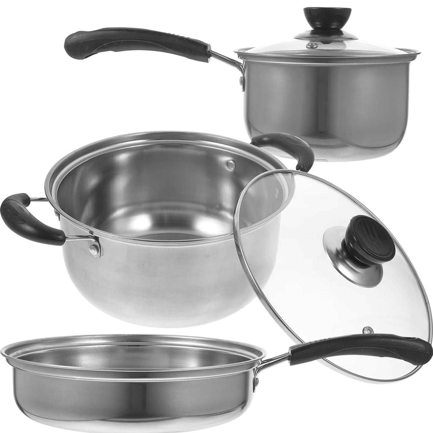 1 set 16cm 20cm Soup Pot Small Saucepan 24cm Frying Pan