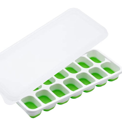 14 Grid Ice Cube Tray Silicone Mold Square Ice Cube Tray Mold Ice Cube Maker Non-toxic Durable Bar Pub Wine Ice Blocks Maker