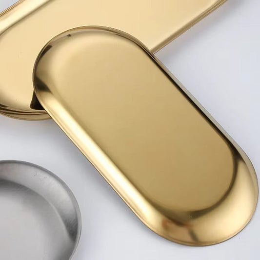 Stainless Steel Cosmetic Storage Tray False Nails Dish Tools Storage Tray Nail Art Equipment Plate Doctor Surgical Dental Tray