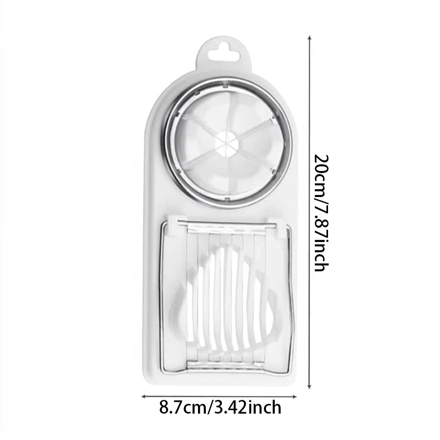 Multifunctional PP Base egg cutter 2-in-1 stainless steel