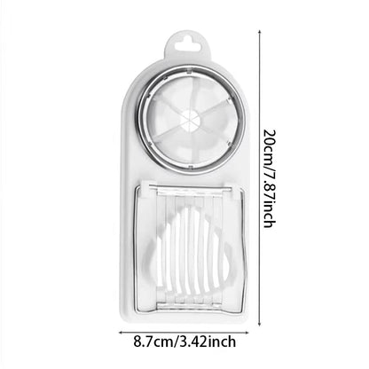 Multifunctional PP Base egg cutter 2-in-1 stainless steel