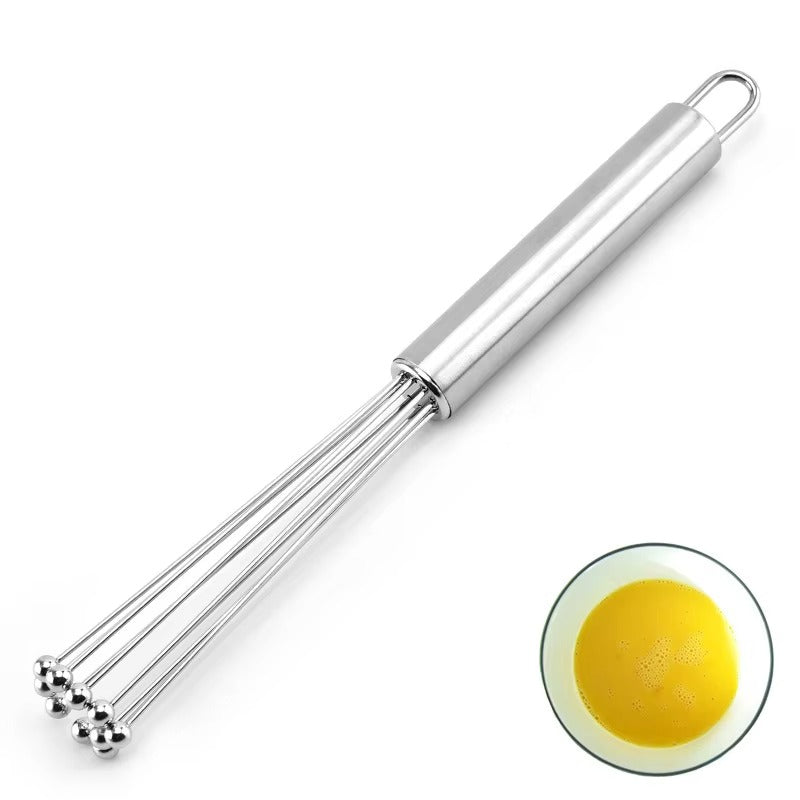 Stainless Steel Ball Whisk Set Manual Mixer Kitchen Whisk Wire Egg Whisk for Cooking Blending Whisking Beating Stirring