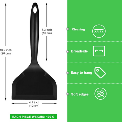 Wide Silicone Spatula Shovel Turner Nonstick Fried Shovel Fish Spatula Silicone Wide Flexible Turner for Nonstick Cookware Egg