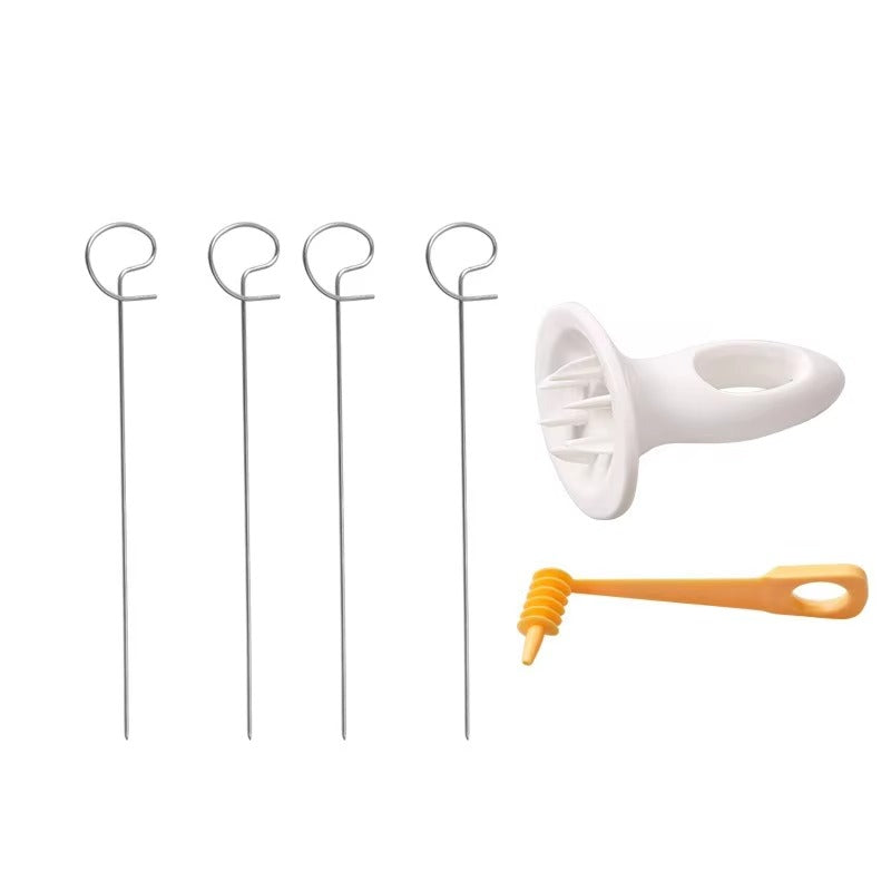 2/4/6 Set Rotate Potato Slicer Stainless Steel And Plastic Spiral Potato Slice Cutter DIY Manual Creative Kitchen Gadgets