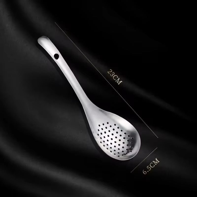 Stainless Steel Strainer Spoon Kitchen Colander Spoon Spoon Filter Strainer Food ScoopPerforated Skimmer Colander