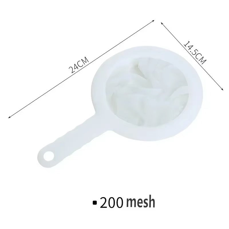 100/200/400 Mesh Reusable Nylon Ultra Fine Filter Mesh Strainer Spoon Sieve Soy Milk Juice Coffee Food Filter Kitchen Colander