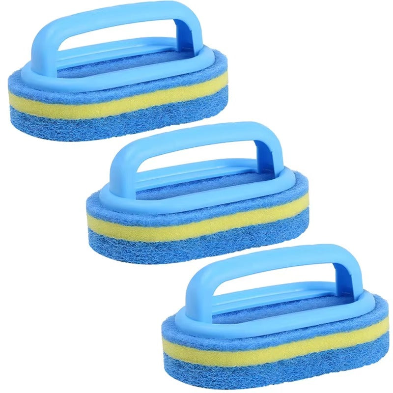 1/3PCS Household Cleaning Brush Magic Handle Sponge Easy Cleaning for Kitchen Bathroom Toilet Wall Window Cleaning Tools