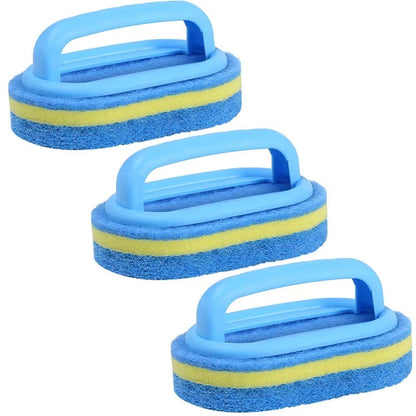 1/3PCS Household Cleaning Brush Magic Handle Sponge Easy Cleaning for Kitchen Bathroom Toilet Wall Window Cleaning Tools