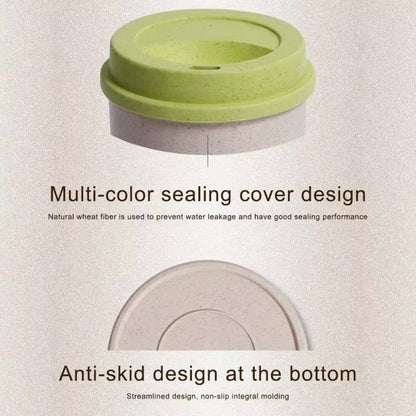 350| 450| 550ml Wheat Straw Coffee Cup Portable