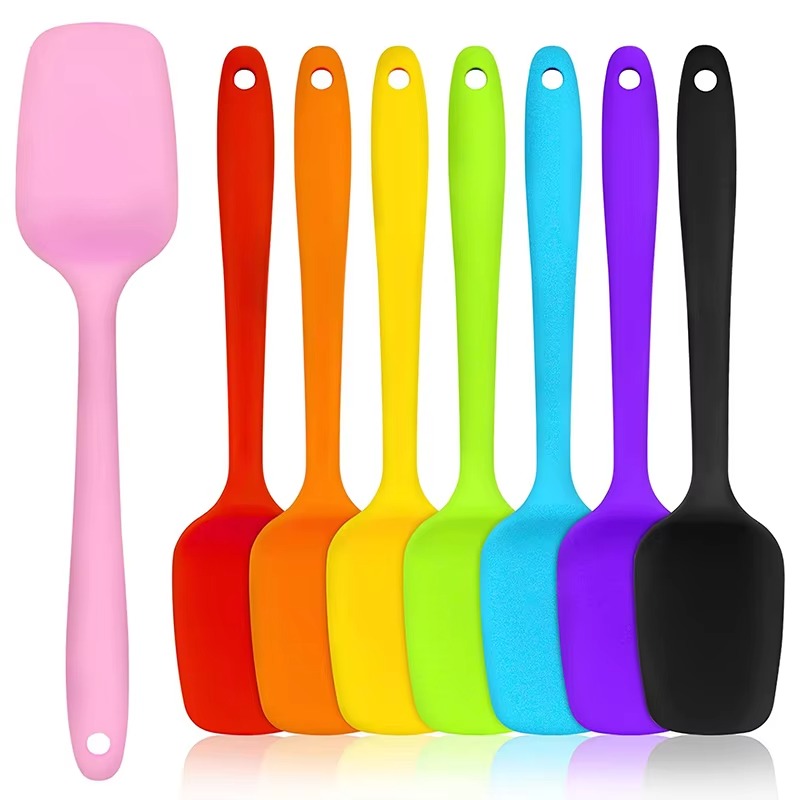 LMETJMA 28cm Silicone Spatulas Heat Resistant Spoon