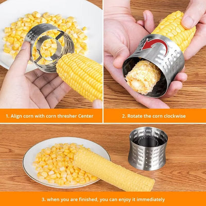 1Pcs Corn Stripper Fruit Tools Stainless Steel Corn Cob Remover Cutter Shaver Fruit Vegetable Cooking Tools Kitchen Supplies