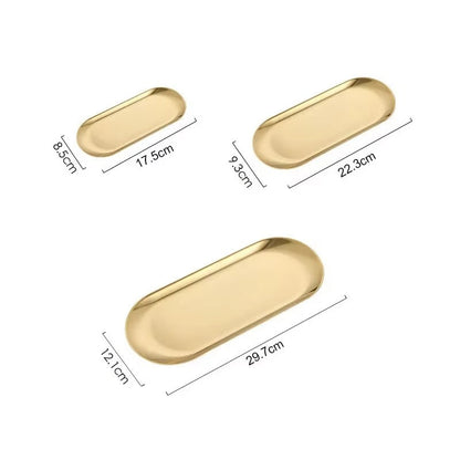 Stainless Steel Cosmetic Storage Tray False Nails Dish Tools Storage Tray Nail Art Equipment Plate Doctor Surgical Dental Tray