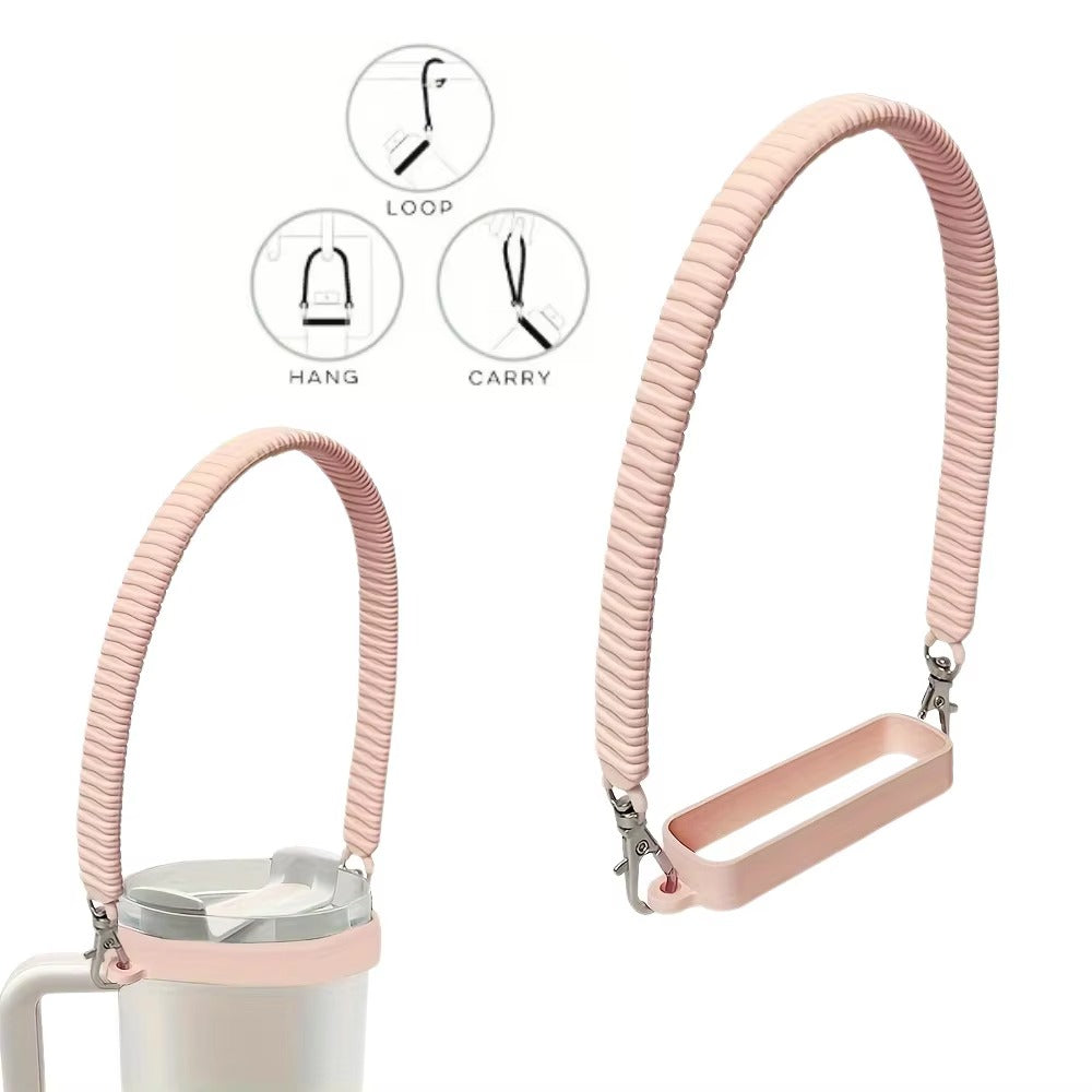 Water Bottle Handle Water Bottle Sling Carrier Holder Strap Soft Durable Silicone for Most 8-40oz Bottles for Cup Accessories