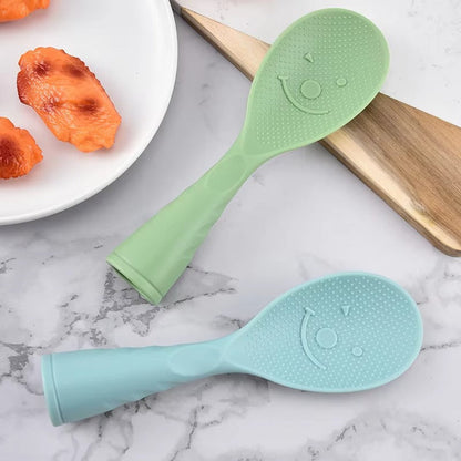 Home Kitchen Non Stick and Standing Plastic Rice Spoon Paddles-Perfect for Cooking Every Time