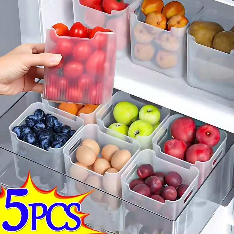 15PCS Refrigerator Storage Boxes Food Fresh Organizer Cold Storage Crisper Fruit Spice Food Container Boxes Home Kitchen Boxes