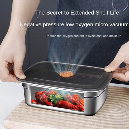 316 Stainless Steel Crisper, Lunch Box, Sealed Leak-proof Bento Box, Refrigerator Freezer Storage Box, Camping Lunch Box