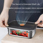 316 Stainless Steel Crisper, Lunch Box, Sealed Leak-proof Bento Box, Refrigerator Freezer Storage Box, Camping Lunch Box