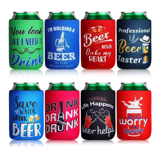 Custom logo Beer Coozies Customized 5mm Bottle sleeves Neoprene Australia Style Can Cooler Sleeve Stubby Holders