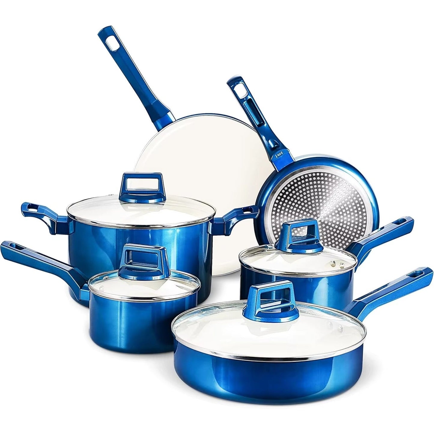 10 Pcs Pots and Pans Sets, Nonstick Cookware Set