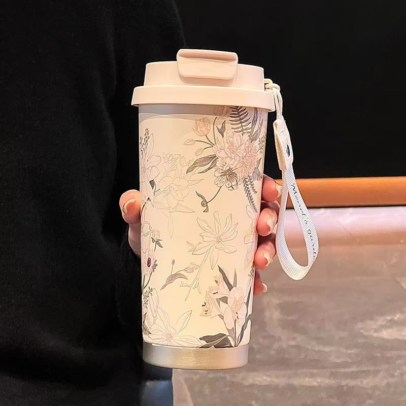 500ML Ceramic Thermo Cafe Coffee Mug Car Thermos Mug LeakProof Travel Thermo Cup for Tea Water Coffee Insulated Cup Drinkware