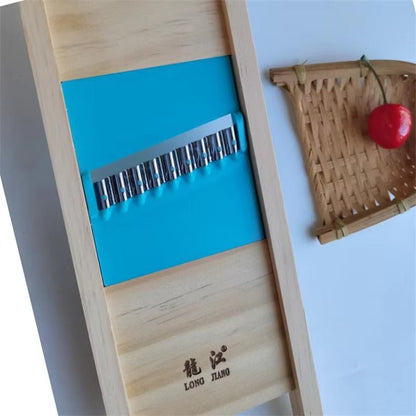Fries Grid Stainless Potato Grid Steel Potato Kitchen Wooden Home Chip Shred Potato Vegetable Cutter Grater Slicer or Hand Guard