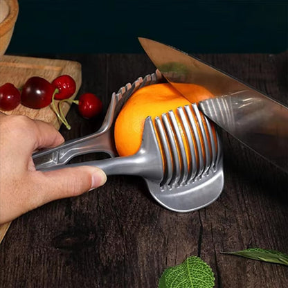 ABXF-Tomato Lemon Slicer Stand Fruit Cutter With Handle Kitchen Cutting Potato Lemon Food Rack