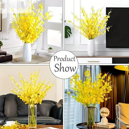 Yellow Simulation Flower Dancing Orchid Decoration Fake Flower