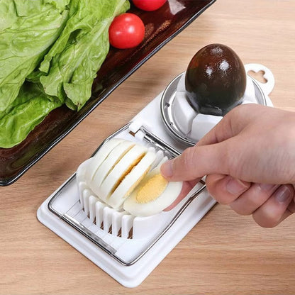 Multifunctional PP Base egg cutter 2-in-1 stainless steel