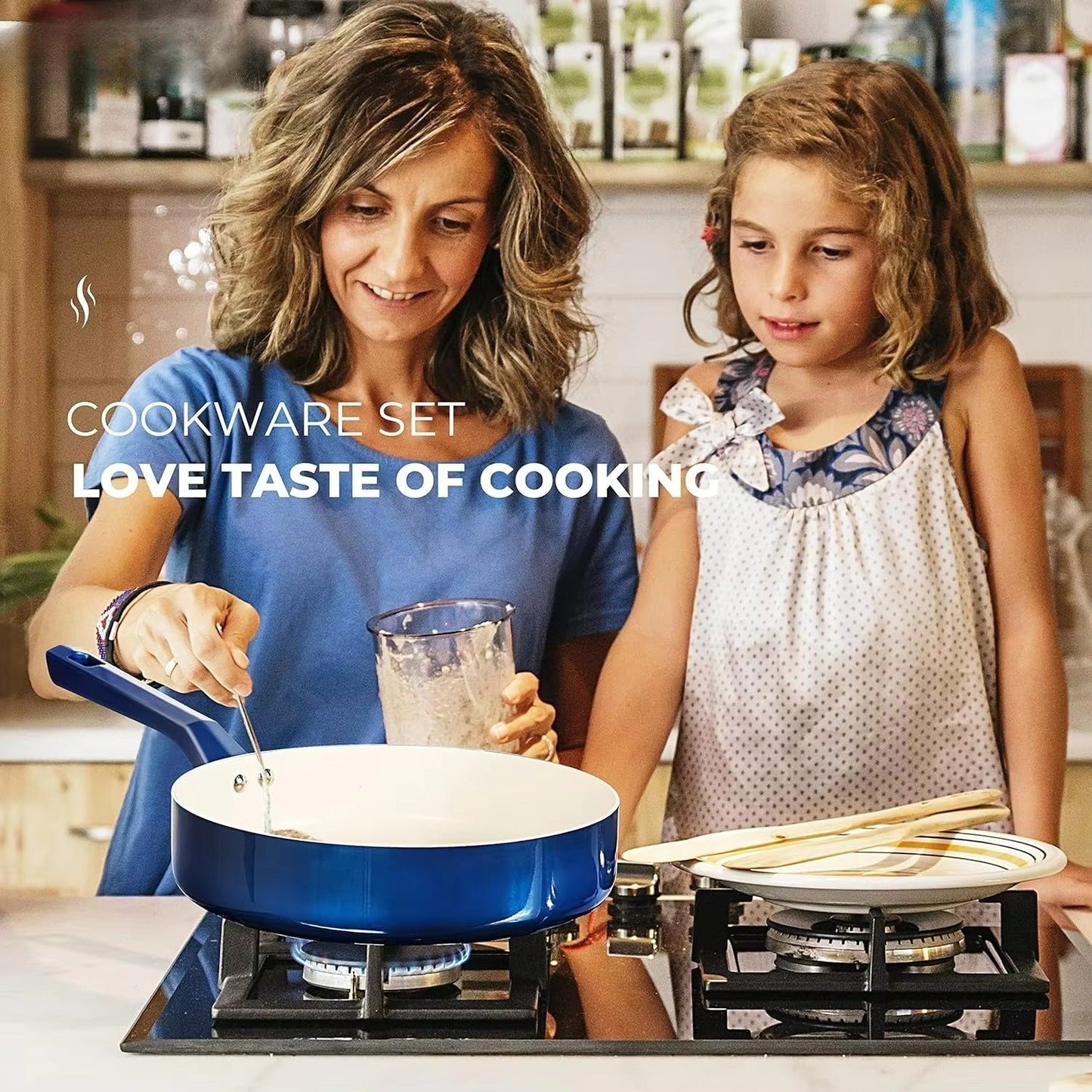 10 Pcs Pots and Pans Sets, Nonstick Cookware Set