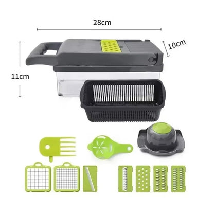 1416 piece vegetable multifunctional kitchen vegetable slicer, vegetable grinder, diced, divided, potato grinder