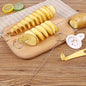 2/4/6 Set Rotate Potato Slicer Stainless Steel And Plastic Spiral Potato Slice Cutter DIY Manual Creative Kitchen Gadgets