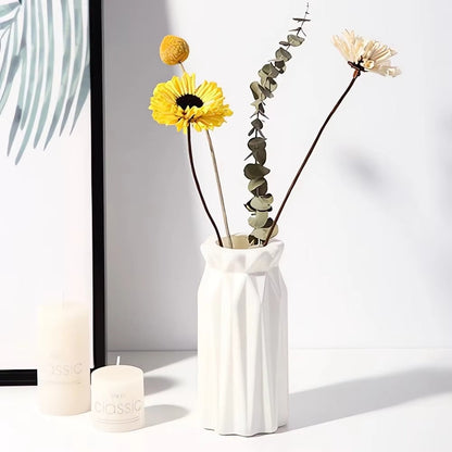Nordic Plastic Vase Simple Small Fresh Flower Pot Storage Bottle For Flowers Living Room Modern Home Decorations Ornaments